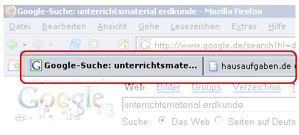 Karteireiter in Firefox